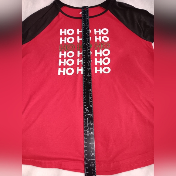 Holiday Time Women's Christmas Graphic Raglan Sleeve Baseball Tee Pre-owned - Picture 6 of 7